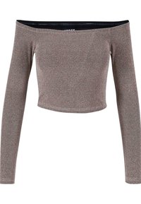 OFF SHOULDER GLITTER  - Hosszú ujjú felső - gold