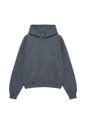 PULL&BEAR, BOXY FIT WITH HOOD - HOODIE - Hættetrøje - blue-grey
