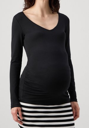 Langærmet T-shirt - black