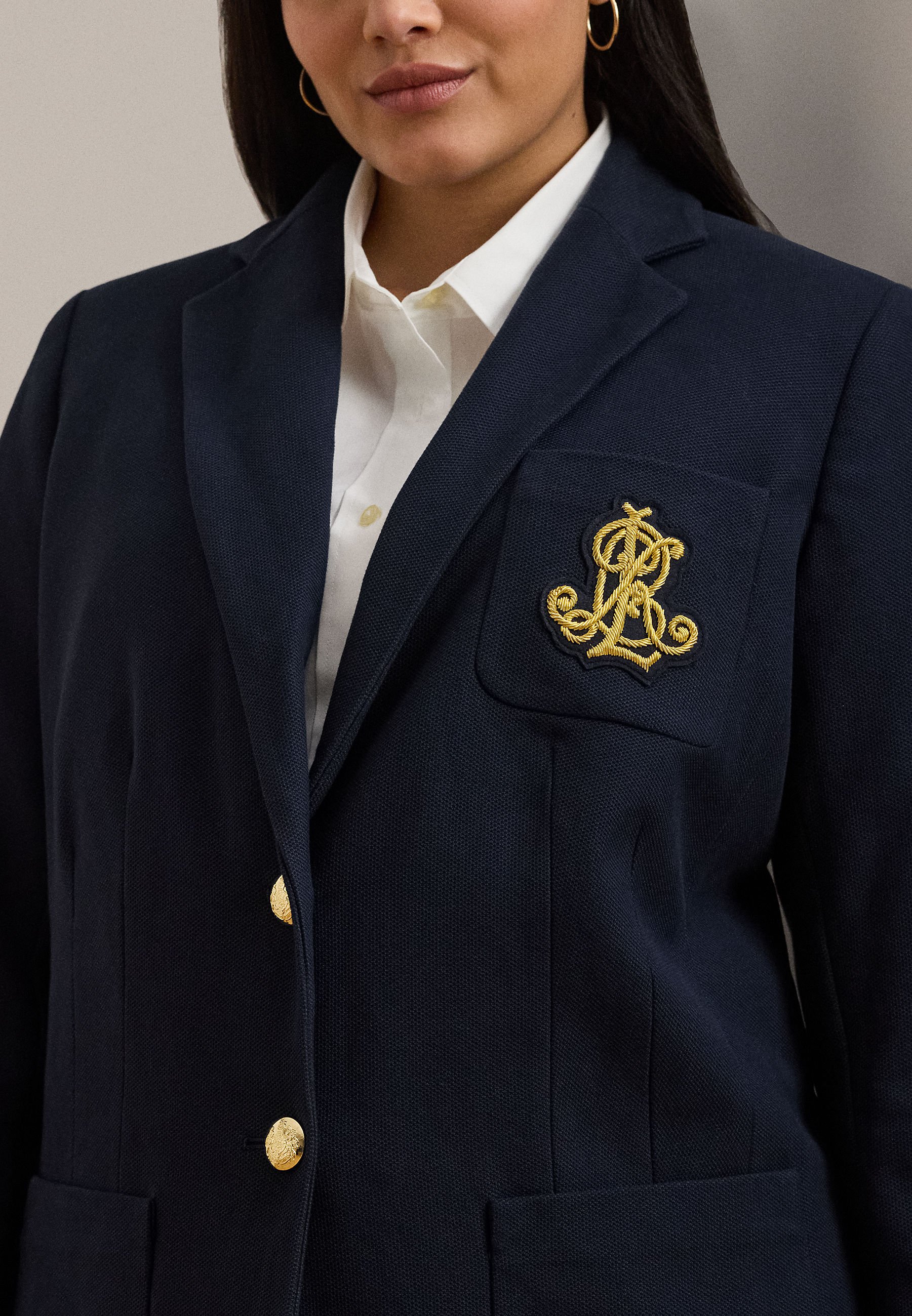 blazer ecusson femme