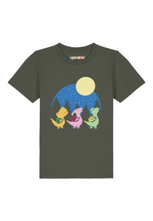DINO SPAZIERGANG - T-shirt print - khaki