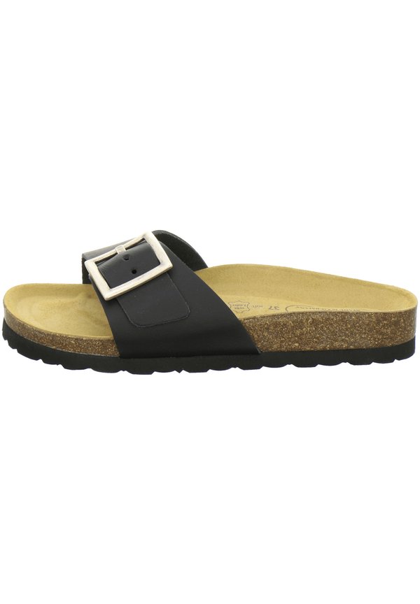 BIG BUCKLE - Pantolette flach - schwarz