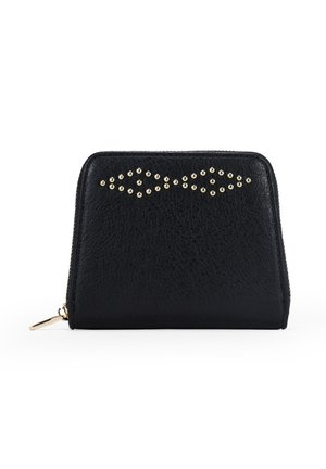 CON TACHAS Y CREMALLERA - Monedero - black
