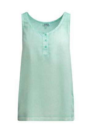 Soccx, SOCCX HENLEY-TOP OIL DYED MIT RÜCKENPRINT - Top - french mint