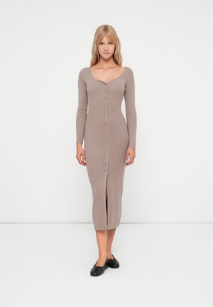 SWEETHEART BUTTON THROUGH  DRESS  - Rochie tricotată - beige