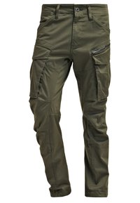 ROVIC ZIP 3D STRAIGHT TAPERED - Pantalones cargo - dark bronze green
