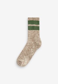 Next STRIPE CUSHION 3 PACK WITH ARCH SUPPORT - REGULAR FIT - Strumpor - green brown