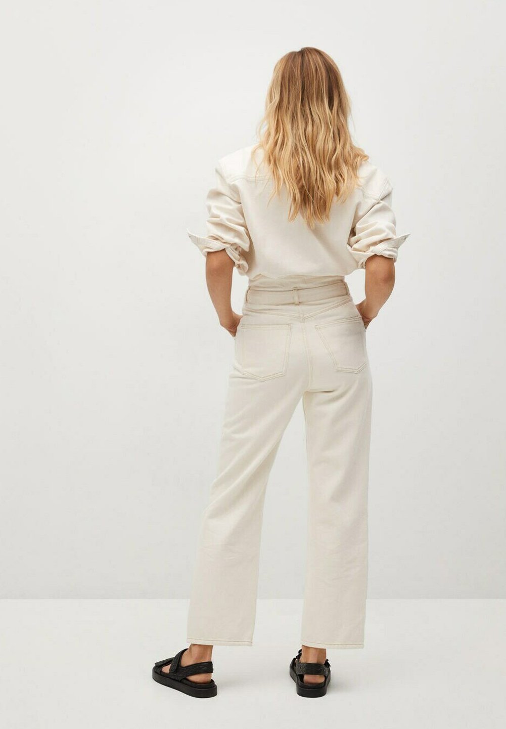 Mango LIVE - Flared Jeans - ecru/off 