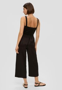 s.Oliver BLACK LABEL CULOTTE  WIDE LEG - Broek - schwarz