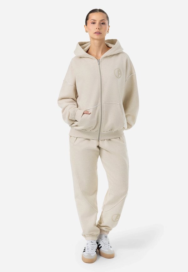 LESSI HIGH WAISTED - Tracksuit bottoms - washed light beige4