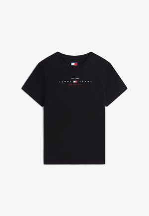 Tommy Jeans, LINEAR TEE - T-shirt print - black