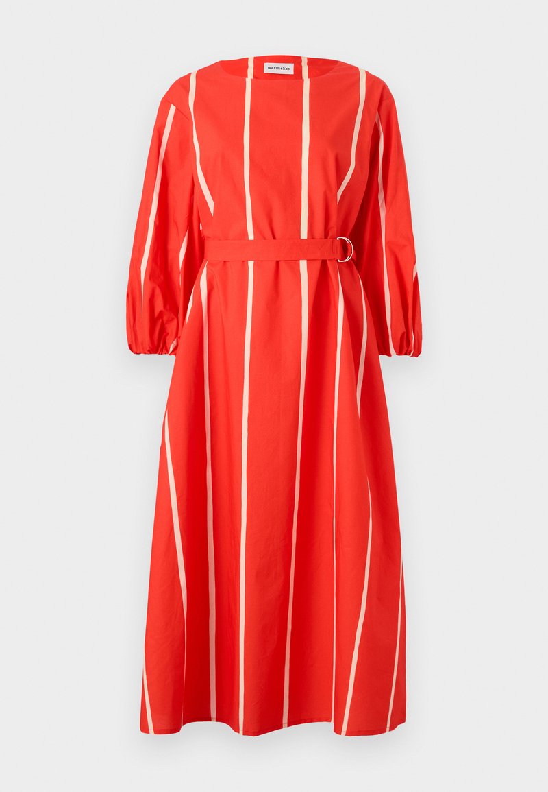 strapless open back dress Striped Belted Midi Shirt Dress main image 0