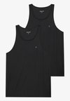ESSENTIAL 2 PACK MUSCLE VEST WITH RACER BACK - Top - black