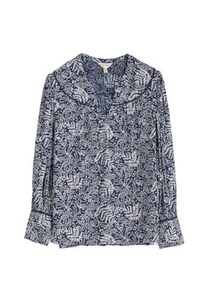 Seasalt Cornwall Bluse - navy pressed fern sea cave