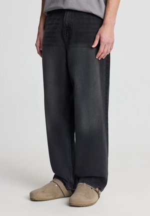 LUNGO TINTA - Jeans baggy - nero denim