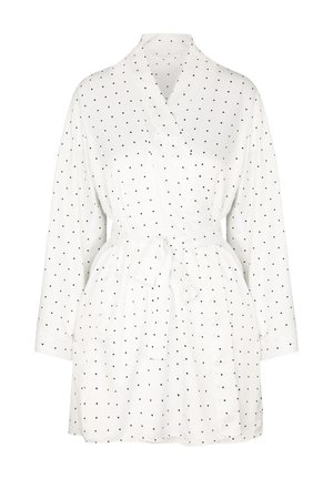 Hunkemöller, KIMONO SATIN LACE DOLLY - Badjas - gardenia