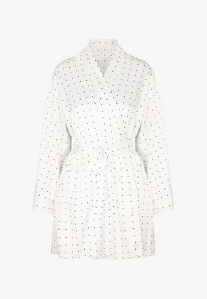 Hunkemöller, KIMONO SATIN LACE DOLLY - Peignoir - gardenia