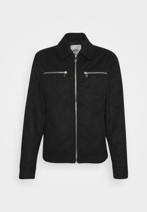 Imitatieleren jas - black