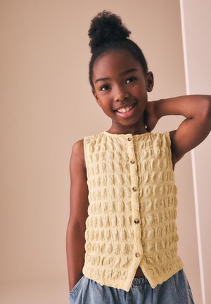 Next, REGULAR FIT - TEXTURED BUTTON FRONT TOP  . - Bluse - yellow