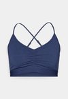 LIGHT SUPPORT SPORTS BRA WITH RUCHING DETAIL AND ADJUSTABLE CROSS BACK - Brassières de sport à maintien léger - dark blue