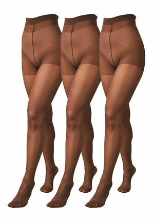 20 DENIER SHEER GLOSS TIGHTS 3 PACK  . - Sukkpüksid - coffee