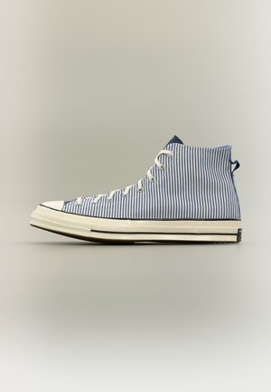 Converse, CHUCK 70 HICKORY STRIPE UNISEX - High-top trainers - washed indigo/egret/black