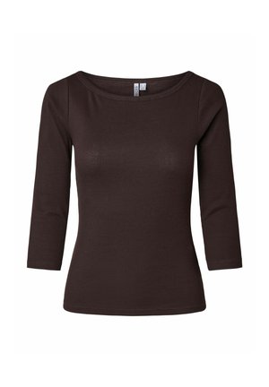Pieces, TOP PCBELLA 3/4 BOATNECK - T-shirt à manches longues - chocolate plum
