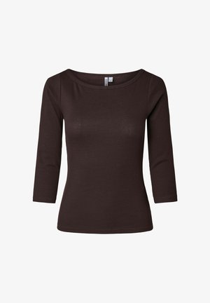 Pieces, TOP PCBELLA 3/4 BOATNECK - T-shirt à manches longues - chocolate plum