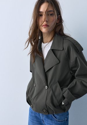 PULL&BEAR SHORT WITH BALLOON HEM - Blazer - dark grey