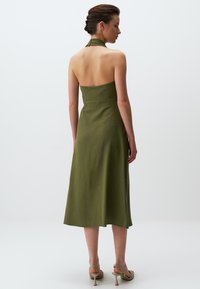 Jimmy Key DOUBLE BREASTED NECK MIDI - Cocktailkleid/festliches Kleid - khaki