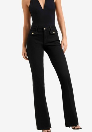 REGULAR FIT - GLAM FLARE LEG - Flared jeans - black