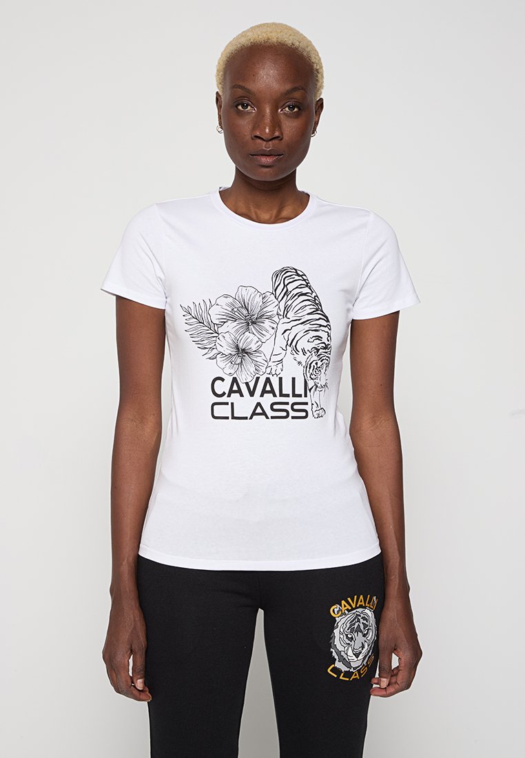 Cavalli Class T-shirt print wit Cavalli Class T-shirt print wit