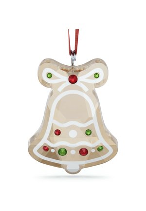 HOLIDAY CHEERS GINGERBREAD BELL ORNAMENT - Andre accessories - gold tone