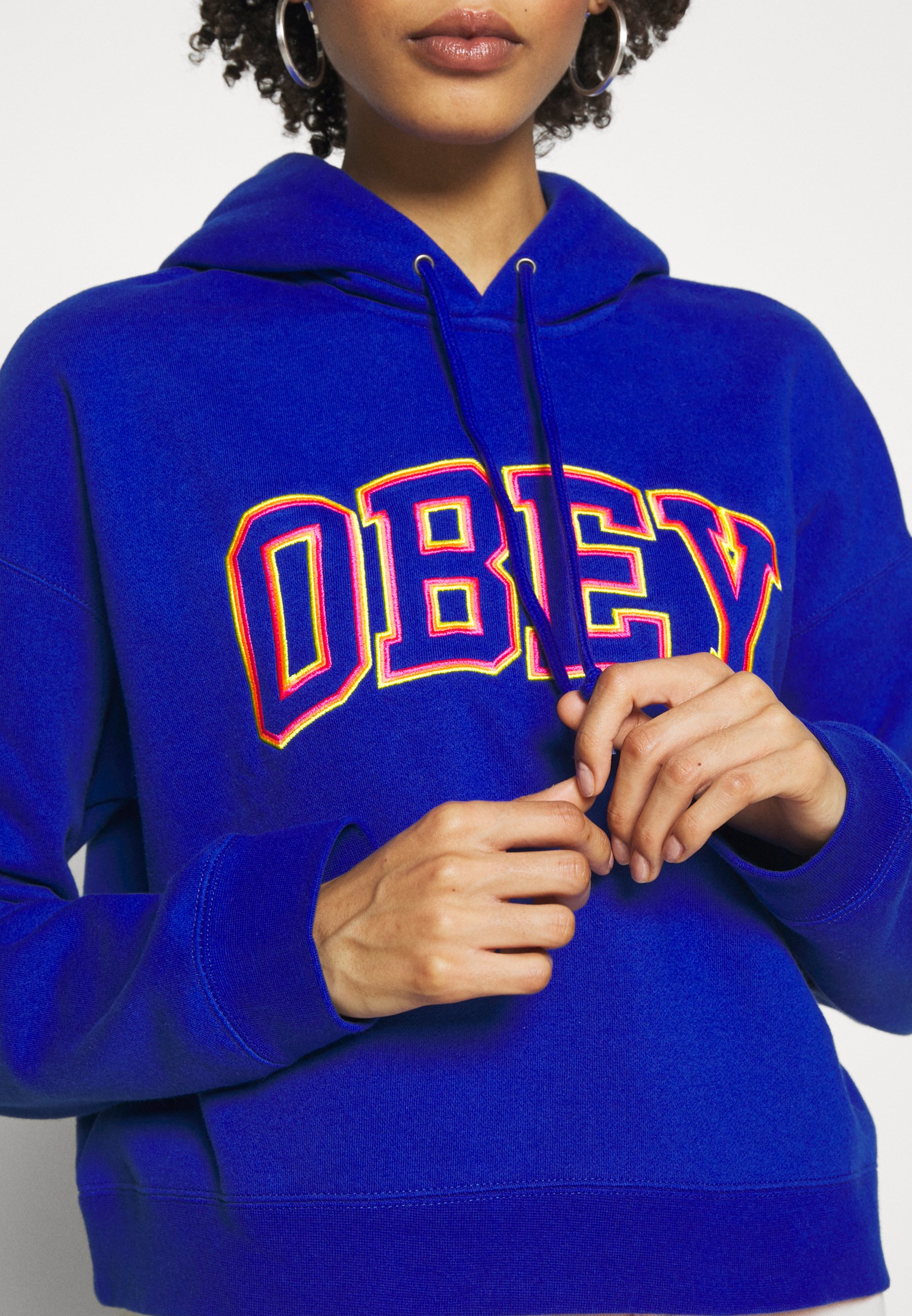 obey hoodie blue