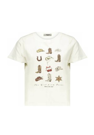 TEXAS - T-shirt imprimé - Off White
