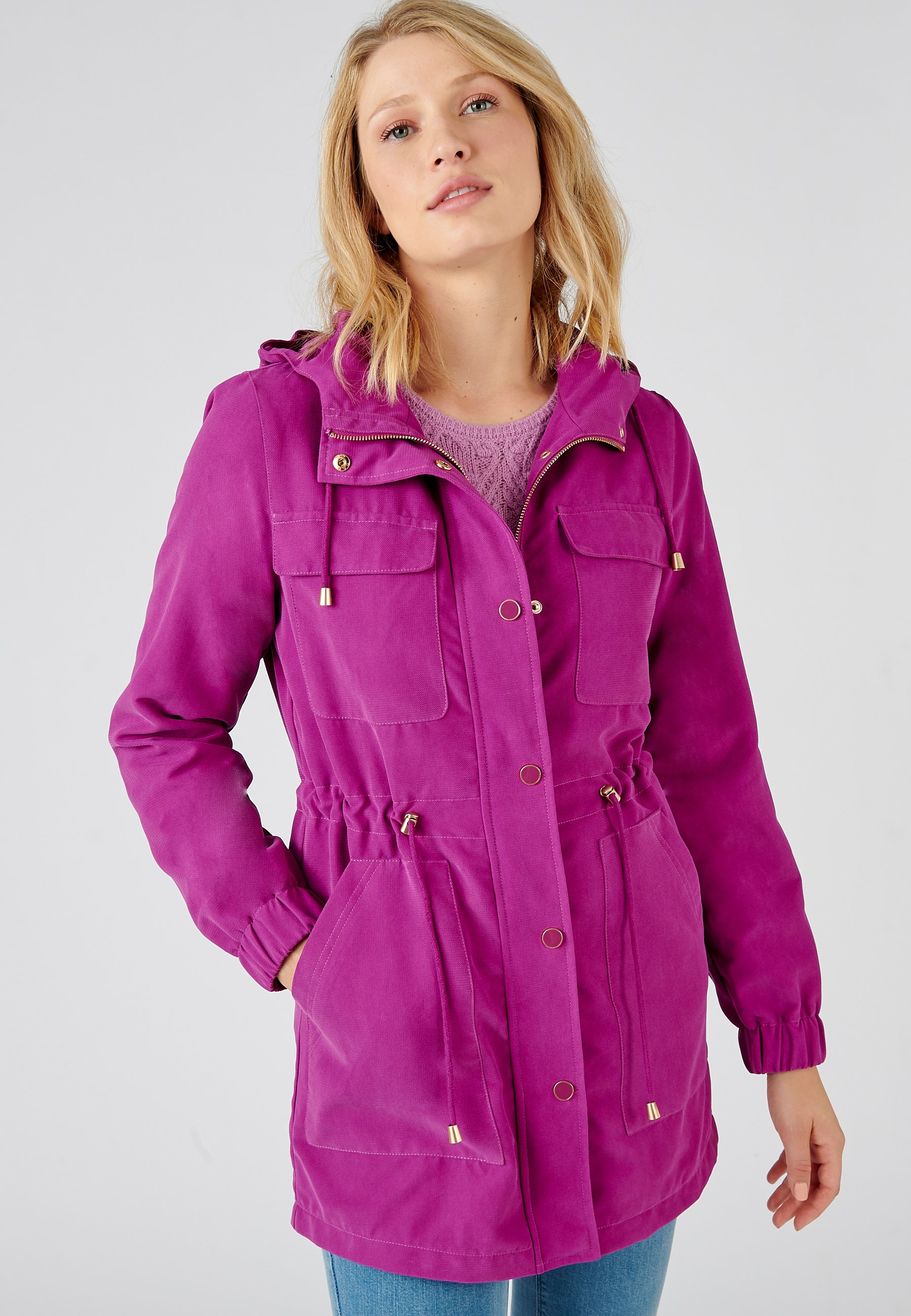 Damart TAILLE RESSERRABLE Manteau court violet/rose