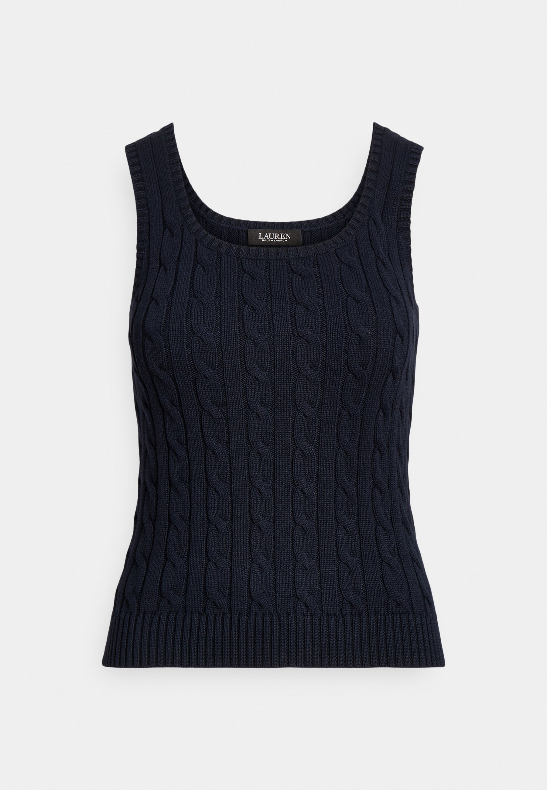 Lauren Ralph Lauren CABLE-KNIT SLEEVELESS SWEATER - Jumper - navy