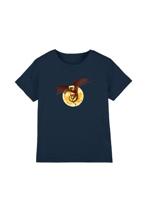 Cotton Soul, HARRY POTTER HUNGARIAN HORNTAIL AND SUN UNISEX - T-Shirt print - dark blue