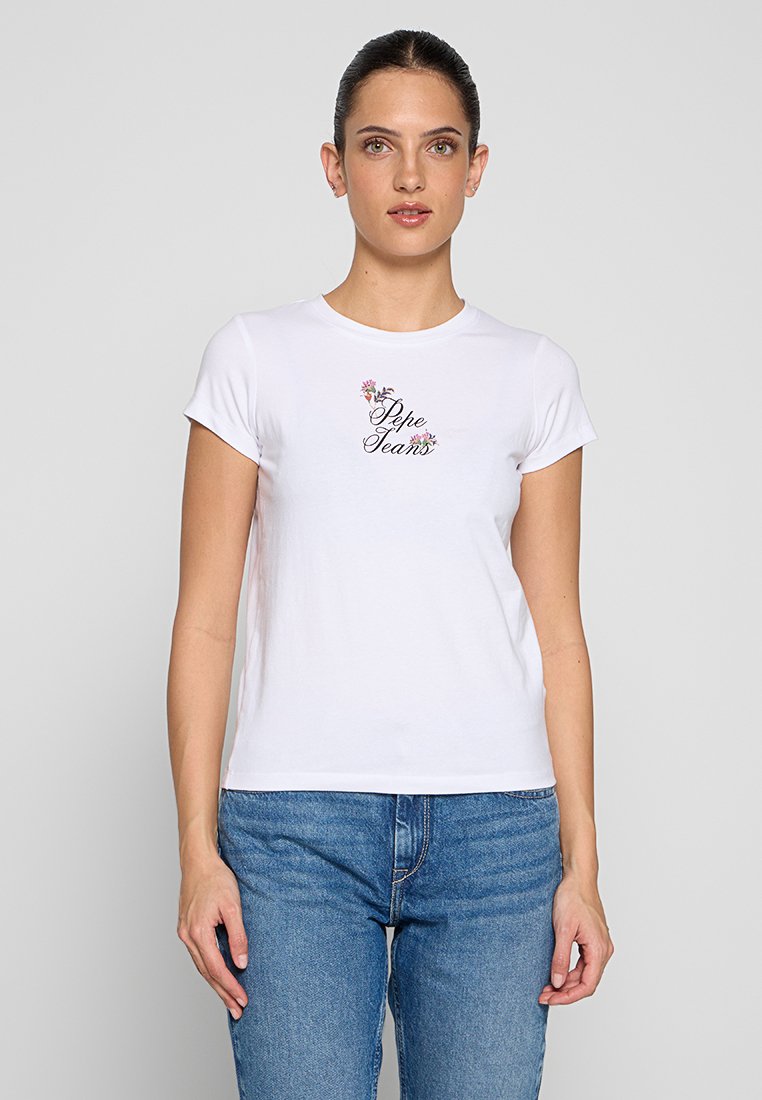 Pepe Jeans T-shirt print wit Pepe Jeans T-shirt print wit