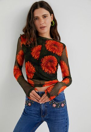 FLORAL - Bluzka - orange