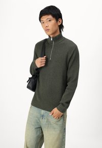 Jack & Jones PREMIUM JPRBLAMILANO HALF ZIP - Pulóver - peat