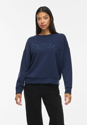VILA Long Sleeved Sweat VIREFLECT Round neck - Sweater - navy blazer