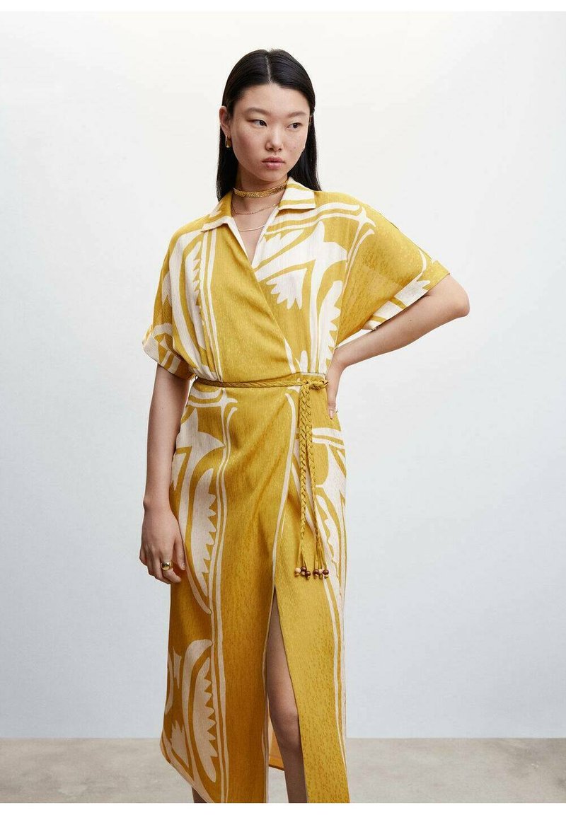 Mango OLIVA - Robe de jour - mustard/moutarde - ZALANDO.FR