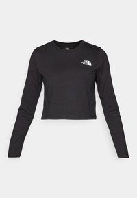 SIMPLE DOME CROP TEE - Langarmshirt - black