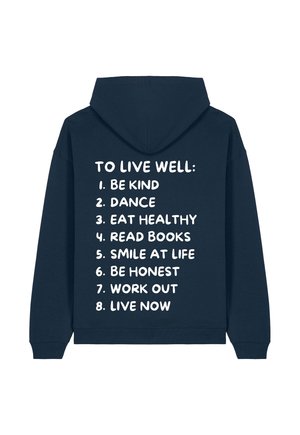 TO LIVE WELL UNISEX OVERSIZED HOODIE - Hoodie - dark blue