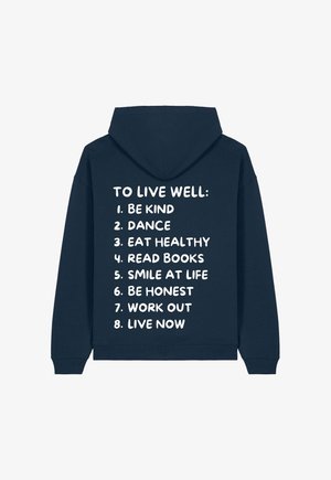 Mira Paris, TO LIVE WELL UNISEX OVERSIZED HOODIE - Hoodie - dark blue