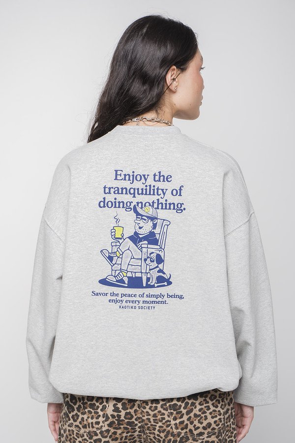 CREW DOING NOTHING UNISEX - Sweatshirt - gray