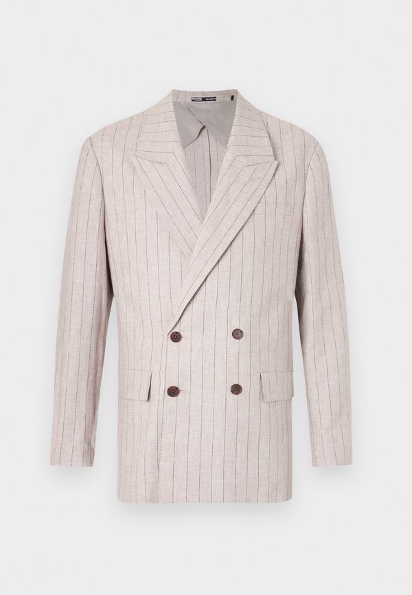SLHRELAXED MALIK SUN PINSTRIPED - Blazer jacket - oatmeal3