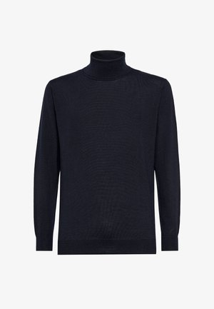 Boggi Milano POLO NECK - Striktrøje - navy blue