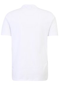 Vit kortärmad t-shirt i bomull, med rundad halsringning och slät textur. Inga synliga mönster eller tryck.